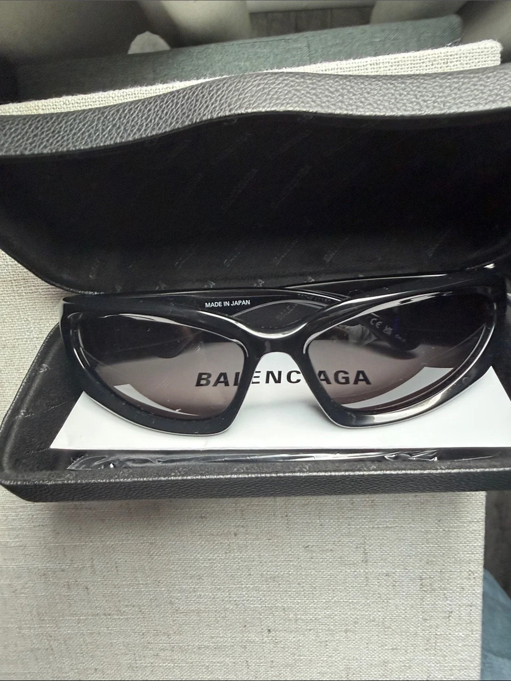 Balenciaga Balenciaga BB0157S Black Polarized Cat-Eye Sunglasses for Men